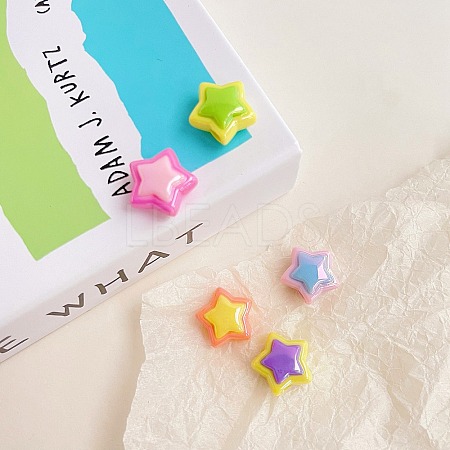 Opaque Acrylic Beads X-OACR-E028-03-1