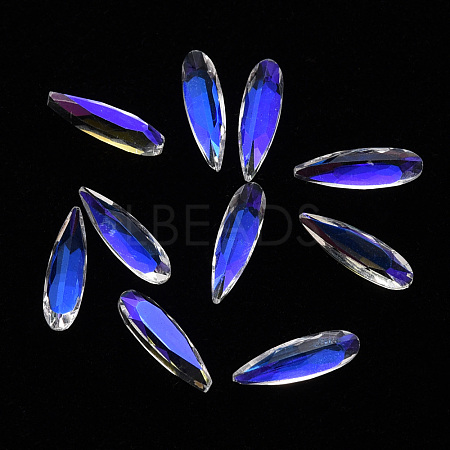 Teardrop Transparent Glass Cabochons MRMJ-T009-098-1