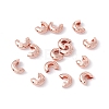 Brass Crimp Beads Covers KK-P219-05A-RG-3