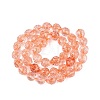 Crackle Transparent Glass Beads Strands GLAA-N068-04A-10-2