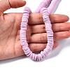 Flat Round Handmade Polymer Clay Beads CLAY-R067-10mm-26-7
