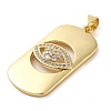 Real 18K Gold Plated Brass Clear Cubic Zirconia Pendants KK-A198-18G-2