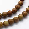 Natural Wood Lace Stone Beads Strands G-I199-17-10mm-3