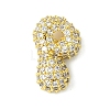 Rack Plating Brass Clear Cubic Zirconia Pendants KK-S378-01G-P-1