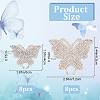 CRASPIRE 16Pcs 2 Style Butterfly Resin Rhinestone Stickers DIY-CP0008-77-2