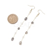 Handmade Natural Labradorite Beaded Chains Earring & Necklaces Sets SJEW-JS01342-03-7
