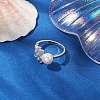 Round Natural Pearl Finger Rings RJEW-P113-12P-4
