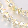 Electroplate Faceted Bicone Glass Beads Strands EGLA-P017-4mm-14-2