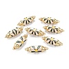 Real 18K Gold Plated Brass Micro Pave Clear Cubic Zirconia Links Connectors ZIRC-A020-24G-2