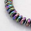Electroplate Non-magnetic Synthetic Hematite Rondelle Beads Strands G-J216B-10-1