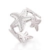 304 Stainless Steel Cuff Open Rings for Women RJEW-N052-14P-1