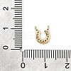 Brass Micro Pave Clear Connector Charms CU-CBA3D76-01G-3