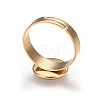 Ion Plating(IP) Adjustable 201 Stainless Steel Finger Rings Components STAS-G187-01G-10mm-3