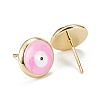 Evil Eye Enamel Stud Earrings for Girl Women EJEW-H126-31G-3