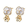 Brass Stud Earring Findings KK-N233-379-4