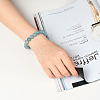 SUNNYCLUE Natural Aquamarine Round Beads Stretch Bracelets BJEW-PH0001-10mm-19-6