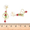 Alloy Dangle Stud Earrings EJEW-H173-03G-3