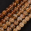 Round Natural Citrine Beads Strands G-K068-12A-8mm-6