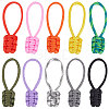 Gorgecraft 20Pcs 10 Colors Nylon Braided Zipper Pull Tab FIND-GF0004-46-1