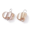 Natural Freshwater Shell Charms PALLOY-JF01352-05-1