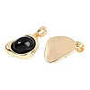 Black Glass Pendants KK-U043-52G-04-2