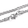 304 Stainless Steel Rope Chain Necklaces NJEW-F195-05A-P-1
