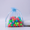 Rectangle Organza Drawstring Bags CON-PW0001-054A-20-1