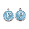 Platinum Plated Alloy Enamel Charms ENAM-S118-04P-P-1
