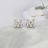 Brass Micro Pave Clear Cubic Zirconia Stud Earrings FS-WGC2F12-13-2