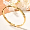 Ion Plating(IP) 304 Stainless Steel Bangles BJEW-E277-42A-G-1