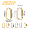 6Pcs Alloy Screw Carabiner Lock Charms FIND-UN0003-31LG-3