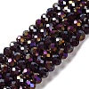 Baking Electroplate Glass Beads Strands DGLA-A039-J10mm-B22-1