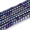 AB Color Plated Opaque Glass Beads Strands GLAA-T026-3x6mm-P09-1