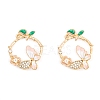 Rack Plating Alloy Enamel Pendants FIND-A040-04KCG-03-1