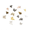 1 Box 75Pcs 15 Styles Butterfly Textured Alloy Cabochons MRMJ-PJ0001-05-3