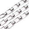 Alloy Rectangle Oval Link Chains LCHA-T001-15P-1