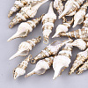 Electroplate Spiral Shell Pendants SSHEL-S262-27-1