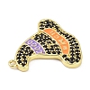 Rack Plating Brass Cubic Zirconia Pendants KK-D031-07G-01-3