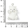 Flocky Opaque Resin Pendants RESI-G105-06B-3