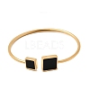 Square 304 Stainless Steel Enamel Cuff Bangles BJEW-Z166-01G-4