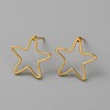 Golden Brass Hollow Geometry Stud Earrings EJEW-WH0012-127I-1