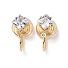 Brass Micro Pave Cubic Zirconia Ear Cuff Findings KK-F898-15E-G-1