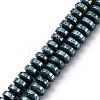 Electroplated Natural Lava Rock Beads Strands G-A256-E01-01C-1