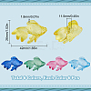 36Pcs 6 Colors Transparent Acrylic Pendants MACR-SC0001-64-2