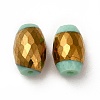 Opaque Electroplate Glass Beads EGLA-H003-02G-06-2