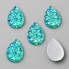 Opaque Resin Rhinestone Cabochons RESI-WH0035-29B-1