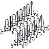 16Pcs Folding Iron Display Easels for Decorative Plates Photo Frames AJEW-GO0004-47A-1