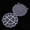 Sunflower Shape Transparent Plastic Storage Box CON-YWC0003-01-4