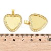 Brass Micro Pave Cubic Zirconia Pendant Cabochon Settings KK-CBA6A75-50A-G-3