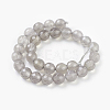 Natural Grey Agate Beads Strands G-G067-6mm-1-2